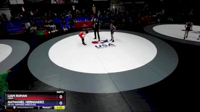 74 lbs Cons. Round 3 - Liam Roman, LAWC vs Nathaniel Hernandez, So Cal Hammers Wrestling