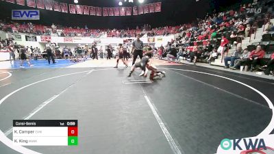 64 lbs Consolation - Kael Camper, Caney Valley Wrestling vs Koen King, Miami