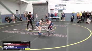 92 lbs Quarterfinal - Bryndi Beck, Valdez Youth Wrestling Club Inc. vs Jared Eckman, North Pole Wrestling Club