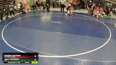 83 lbs Champ. Round 2 - Xander Edstrom, Hammers Academy vs Kruz Davidson, JWC