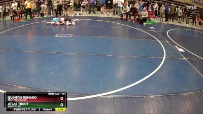 79 lbs Champ. Round 2 - Atlas Trout, Wasatch WC vs Quinton Romano, Team Prestige WC