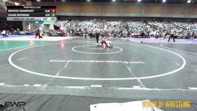 90 lbs Consi Of 4 - Weston Shamhart, Klamath Basin Warriors vs Caleb DeVriese, Alpha Elite