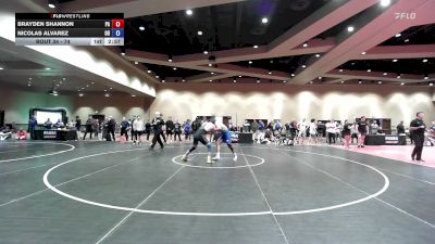 74 lbs Quarters - Brayden Shannon, PA vs Nicolas Alvarez, OH