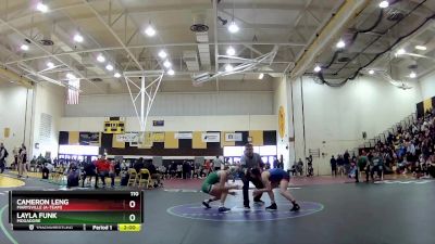 110 lbs Quarterfinal - Cameron Leng, Marysville (A-Team) vs Layla Funk, Mogadore