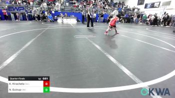 40 lbs Quarterfinal - Kyren Hiracheta, Carl Albert vs Norah Guinup, CacheWrestlingClub