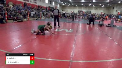 70 lbs Round 2 - Brooklyn Binsfeld, Paynesville vs Livie Kallal, New Prague