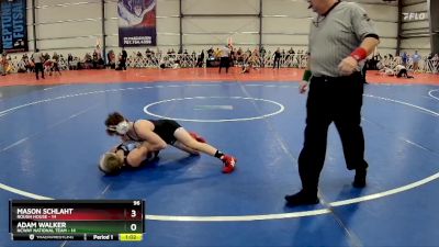 96 lbs Rd# 6- 9:00am Saturday Final Pool - Adam Walker, NCWAY National Team vs Mason Schlaht, Rough House