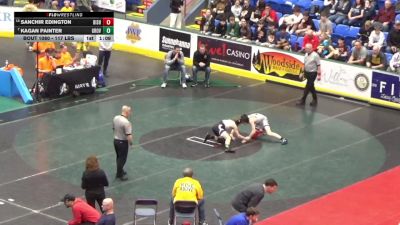 117 lbs Quarterfinal - Sanchir Edington, Bishop McCort vs Kagan Painter, Grove City