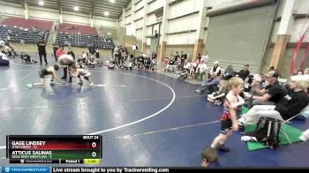 71 lbs Semis & Wb (16 Team) - Gage Lindsey, Utah Green vs Atticus Salinas, Gold Rush Wrestling