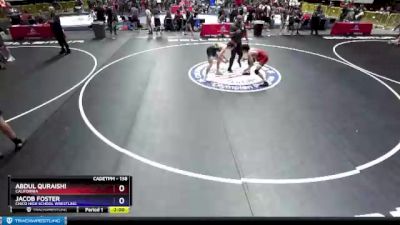 138 lbs Cons. Round 5 - Abdul Quraishi, California vs Jacob Foster, Chico High School Wrestling