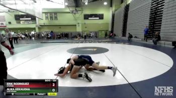 120 lbs Cons. Round 1 - Alika Kekauoha, SAN PEDRO vs Erik Rodriguez, SYLMAR