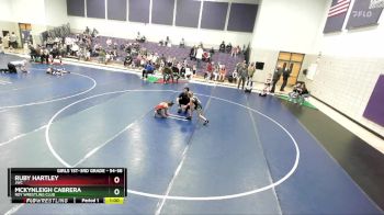 54-58 lbs Quarterfinal - Ruby Hartley, JWC vs Mckynleigh Cabrera, Roy Wrestling Club