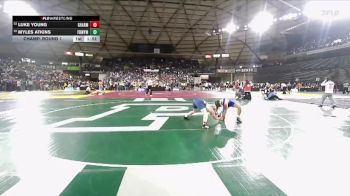 Boys 3A 132 lbs Champ. Round 1 - Myles Atkins, Federal Way vs Luke Young, Gig Harbor