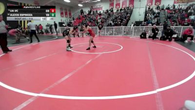 115 lbs Cons. Round 3 - Alexis Espinoza, Ventura vs Lia Uc, Oxnard