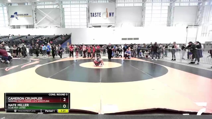 93 lbs Cons. Round 5 - Nate Miller, Club Not Listed vs Cameron Crumpler ...