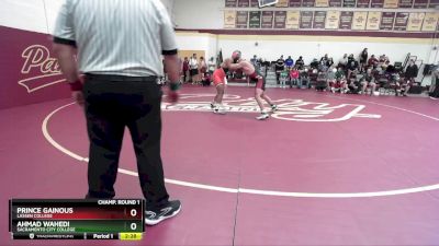 197 lbs Champ. Round 1 - Prince Gainous, Lassen College vs Ahmad Wahedi, Sacramento City College