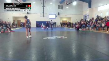 Girls 107 lbs 5th Place Match - Jayla Wilson, Ocean Springs Women vs Adison Valladarez, St. Martin High School Girls