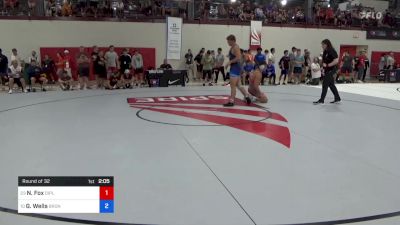 92 kg Round Of 32 - Noah Fox, Diplomat Wrestling Club vs Garrett Wells, Broncho Wrestling Club