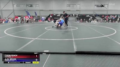 144 lbs Round 2 (8 Team) - Tyson Peach, Wisconsin vs Alex Braun, Minnesota Blue