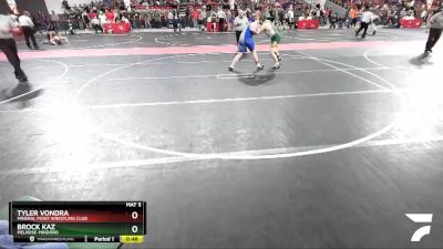 185 lbs Quarterfinal - Brock Kaz, Melrose-Mindoro vs Tyler Vondra, Mineral Point Wrestling Club