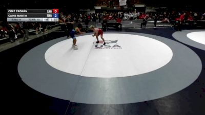138 lbs Cole Cronan, SJWA - San Joaquin Wrestling Association vs Caine Martin, TCWA - Tri-Counties Wrestling Association