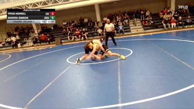 141 lbs Champ. Round 1 - Dakota Gibson, Cloud County Community College vs Titus Howell, Labette Community College