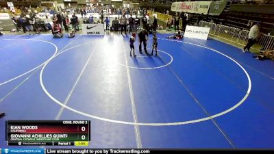 56 lbs Cons. Round 2 - Kian Woods, California vs Giovanni Achillies Quintanar, Central Catholic Wrestling Club