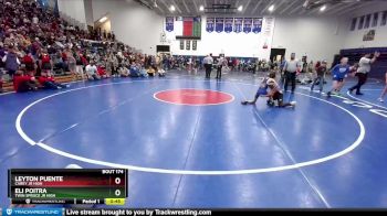 105 lbs Quarterfinal - Leyton Puente, Carey Jr High vs Eli Poitra, Twin Spruce Jr High