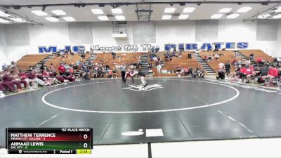 141 lbs Placement Matches (16 Team) - Matthew Terrence, Fresno City College vs Ahmaad Lewis, Sac City