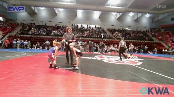 49 lbs Consi Of 16 #1 - Weston Pulliam, Skiatook Youth Wrestling vs Benaiah Schubert, Chandler Takedown Club