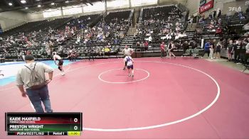 123 lbs Champ. Round 1 - Preston Wright, Hurricane High School vs Kaide Maxfield, Tooele High School