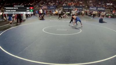 D 1 126 lbs Champ. Round 2 - Brennan Mays, Sulphur vs Mark Evans, Catholic - B.R.