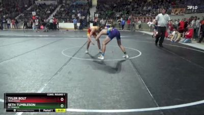 120 lbs Cons. Round 1 - Seth Tumbleson, St. Francis vs Tyler Bolt, Trailhands