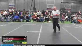132 lbs Round 3 (8 Team) - Hunter Wernli, Iowa Gold vs Gavin Cotton, Montana Maroon