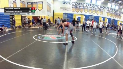 165 lbs Cons. Round 4 - Nicolas Winter, Cardinal Gibbons vs Nicholas Velazco, Christopher Columbus High School