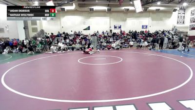 157 lbs Consolation - Aidan DeJesus, Berlin vs Nathan Wolyniec, Derby/Oxford/Holy Cross