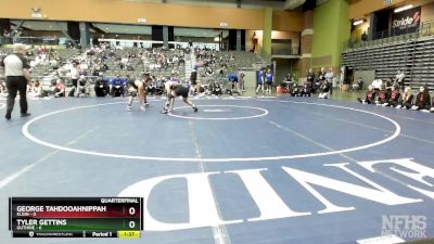 175 lbs Quarterfinals (8 Team) - Tyler Gettins, GUTHRIE vs George Tahdooahnippah, ELGIN