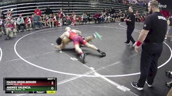 160 lbs Quarterfinals (8 Team) - Andres Valencia, Nebraska Black vs Mason Heidelberger, Indiana Gold