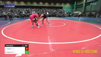 150 lbs Consolation - Leila Esera, Kahuku Wrestling Club vs Anabelle Aguirre, Central Coast Most Wanted