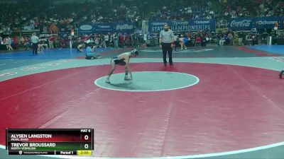 D 2 106 lbs Champ. Round 1 - Alysen Langston, Pearl River vs Trevor Broussard, North Vermilion