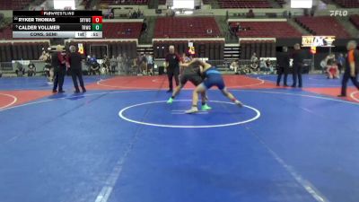 172 lbs Cons. Semi - Ryker Thomas, Snake River Youth Wrestling Cl vs Calder Vollmer, Tongue River Wrestling Club