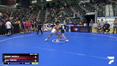 87 lbs Semifinal - Manny Novelli, AK vs Jack Thrush, AZ