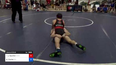 70 kg Consi Of 32 #1 - Jalen Spuhler, Ranger Wrestling Club vs Avery Clarke, Diplomat Wrestling Club