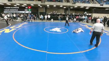 120 lbs 7th Place Match - Kaden Alldredge, Edwardsville vs Logan Huenefeld, Ottawa (Marquette)