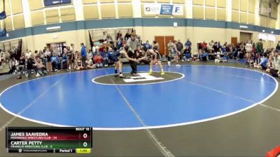 73 lbs Round 5 (10 Team) - Carter Petty, Franklin Wrestling Club vs James Saavedra, Mishawaka Wrestling Club