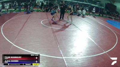 105 lbs Cons. Round 2 - Tyler Rodriguez, Utah vs Alicia Hansen, Utah