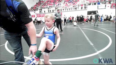 46 lbs Consi Of 16 #2 - Rus Hoffman, Weatherford Youth Wrestling vs Elijah Whitworth, Choctaw Ironman