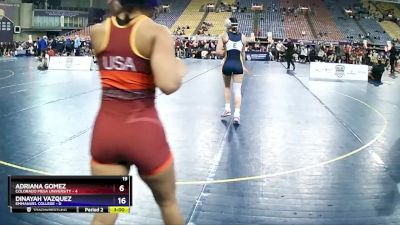 116 lbs 2nd Wrestleback (16 Team) - Karissa Turnwall, Emmanuel College vs Isabella Cruz, Colorado Mesa University