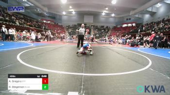 45 lbs Consolation - Axel Gregory, Tulsa Blue T Panthers vs Riley Stegeman, R.A.W.