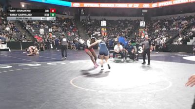190 lbs Semifinal - Onyi Oragwam, Centennial (CS) vs Emily Carvalho, Redwood -Visalia (CS)